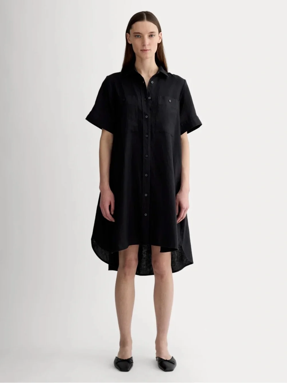 Everlane THE DAYTRIPPER DRESS IN LINEN Size L Large - Picture 1 of 4